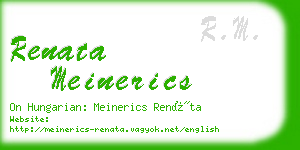 renata meinerics business card